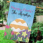 Personalized Easter Eggs House Flag